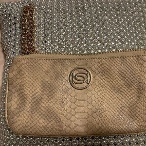 Bebe Python clutch